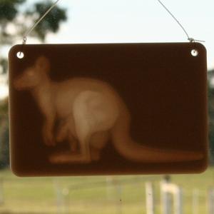  Window lithophane - kangaroo