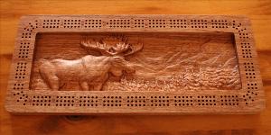  Moose Cribbage Board